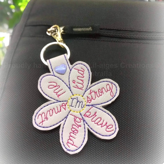 Inspirational Flower Themed Keychains | A Touch of Compassion Gift | Flower Charm