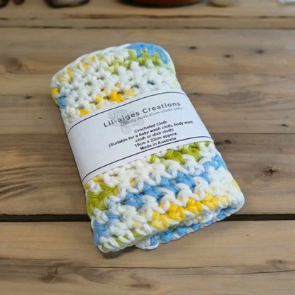 Crocheted Wash Cloths, Zero Waste Kitchen Must Have, Pure Cotton, Made in Australia