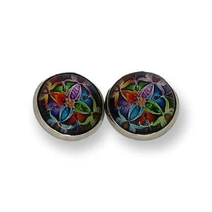 Stunning Circus Fantasy Cabochons Earrings