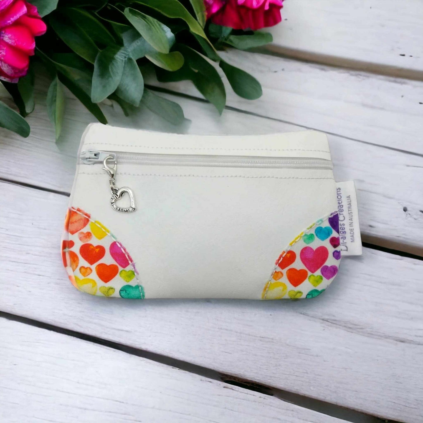 Coin Purse | Colourful Heart Themed Coin Purse | made in Australia