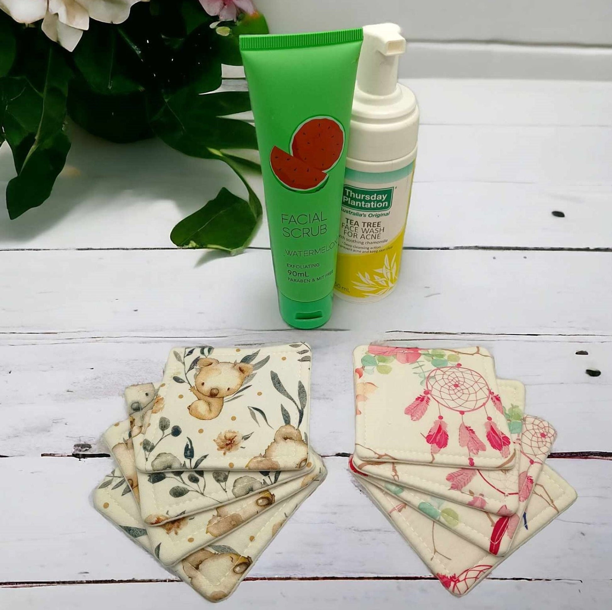 Reusable Fabric Face Wipes, Makeup Remover Wipes, Eco Friendly, Zero Waste, Made in Australia